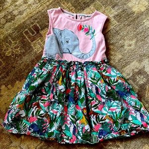 Boden mixed media safari dress pink 6-7y 122cm
